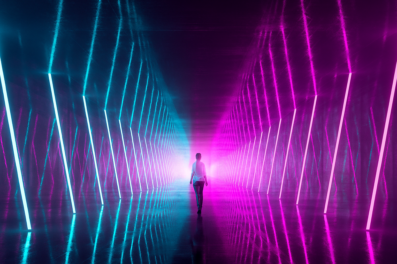 Neon Light Tunnel