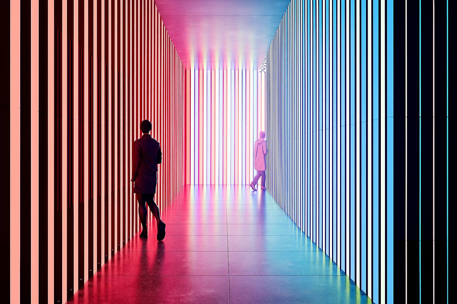 Colorful Light Corridor