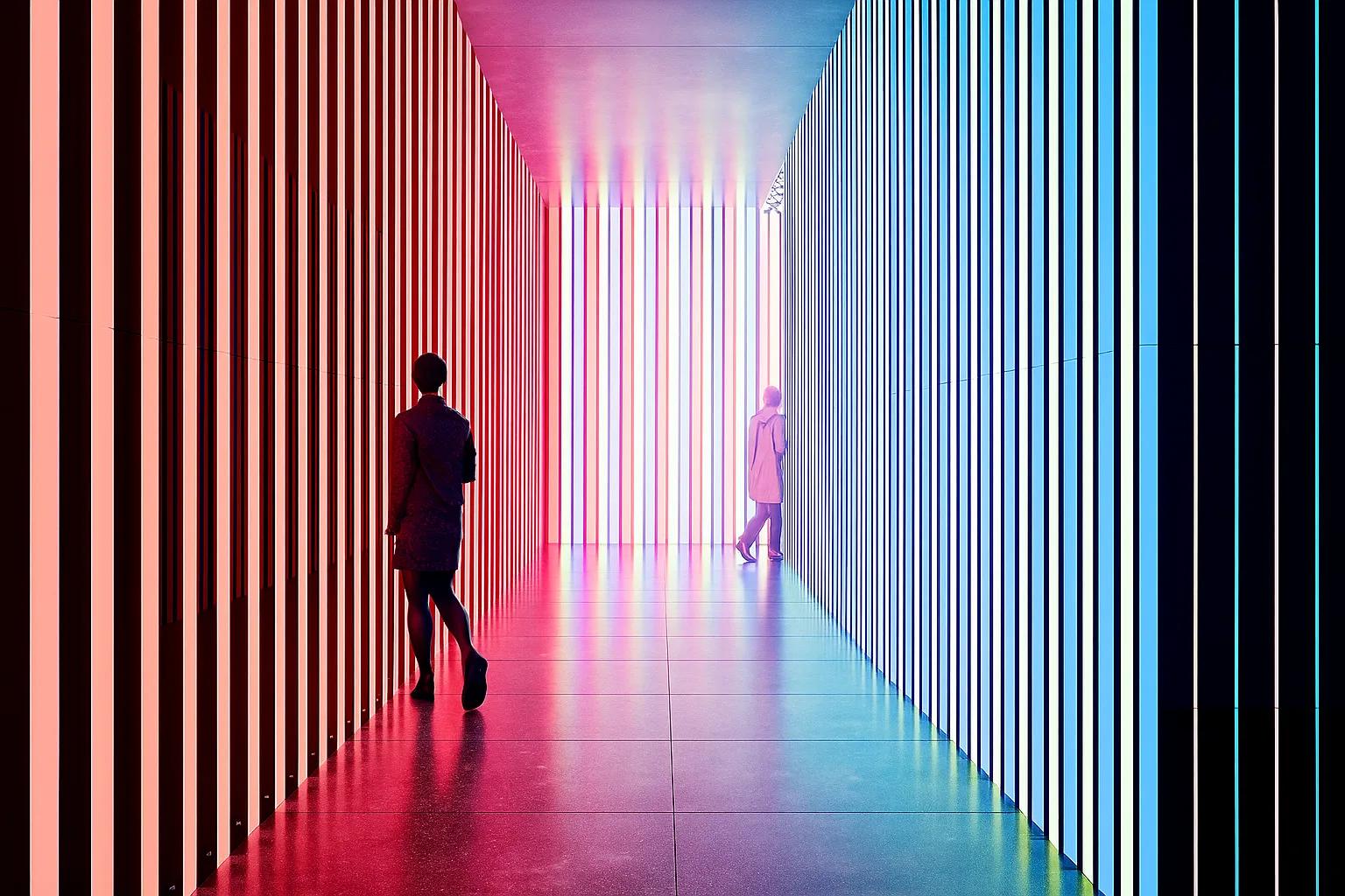 Colorful Light Corridor