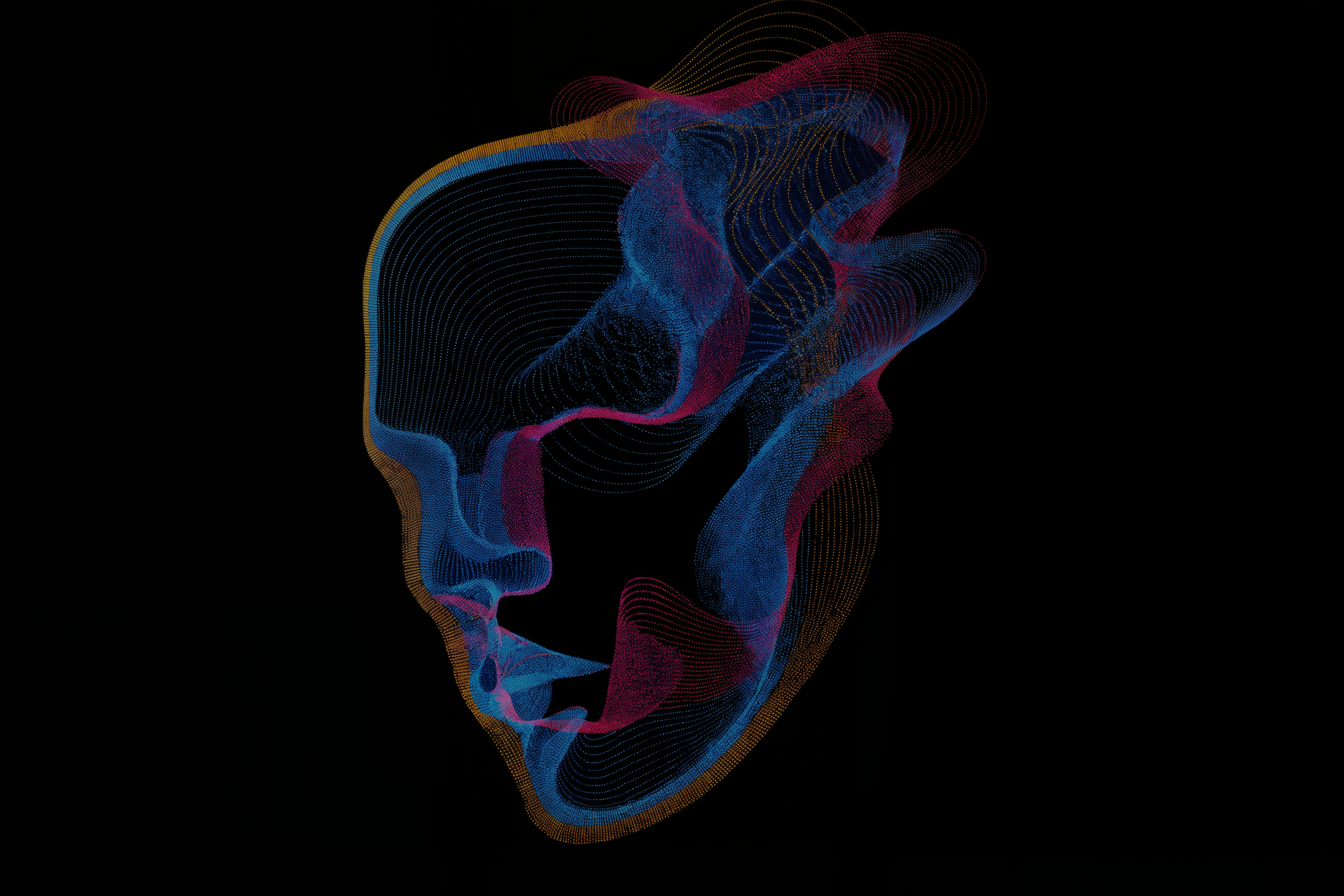 Abstract Vibrant Face